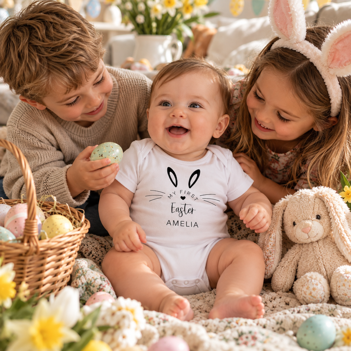 Personalised First Easter Baby Grow