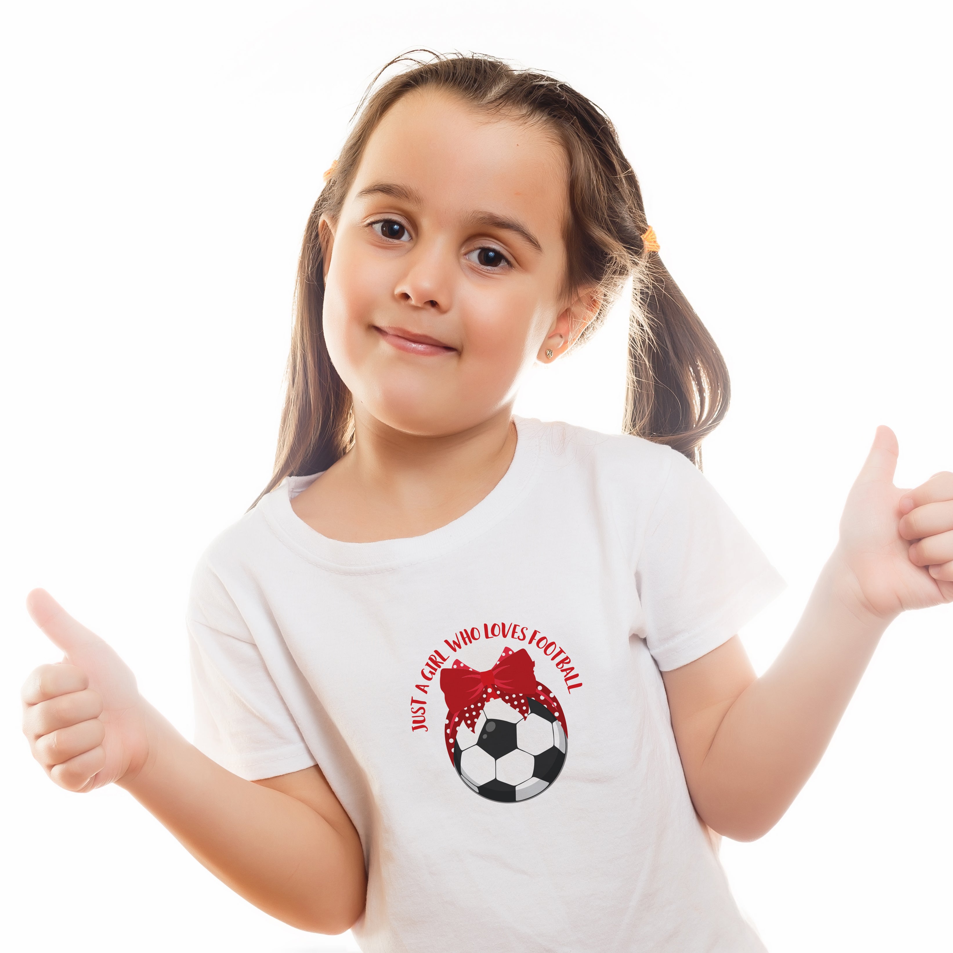 Just A Girl Who Likes Football Kids T-Shirt