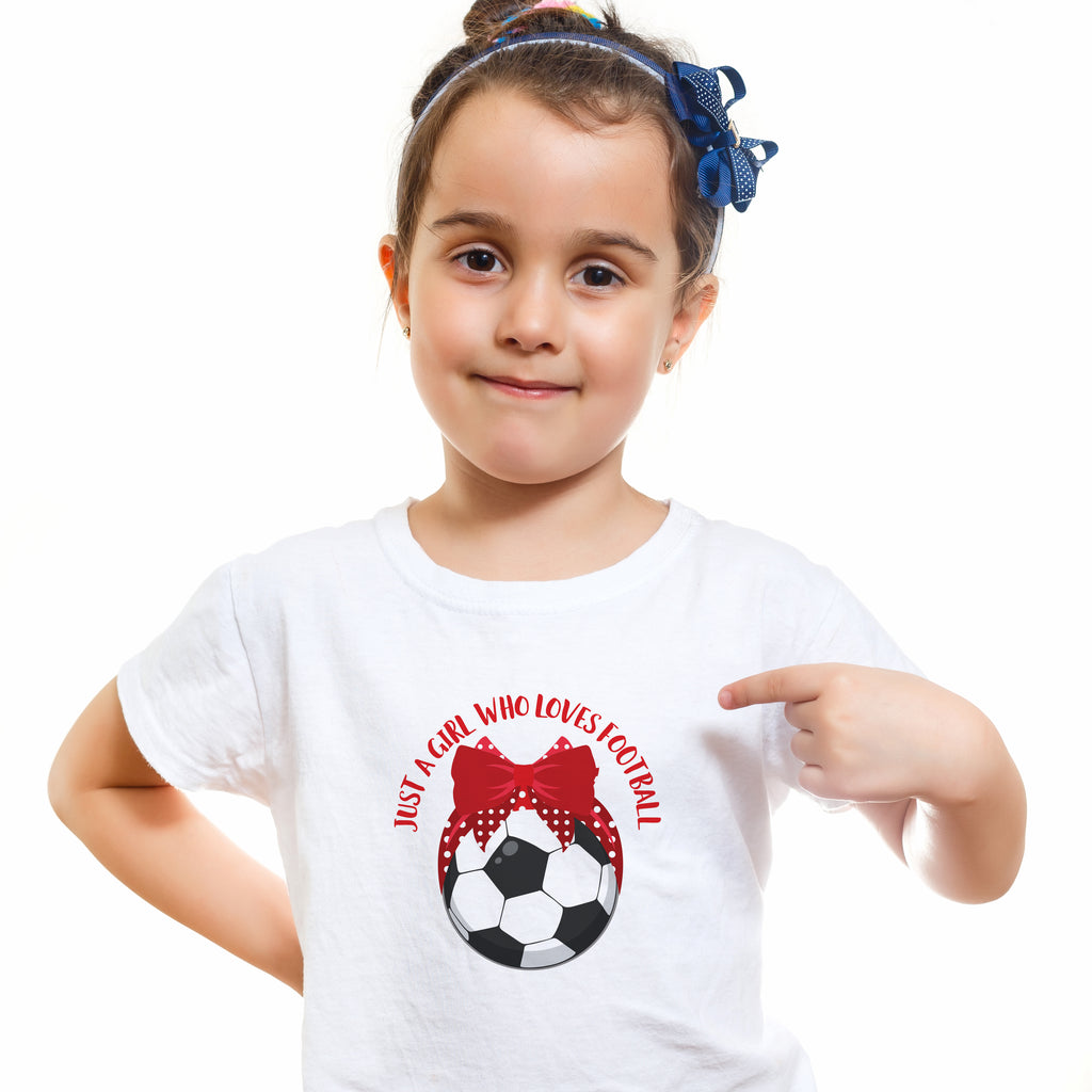 Just A Girl Who Likes Football Kids T-Shirt