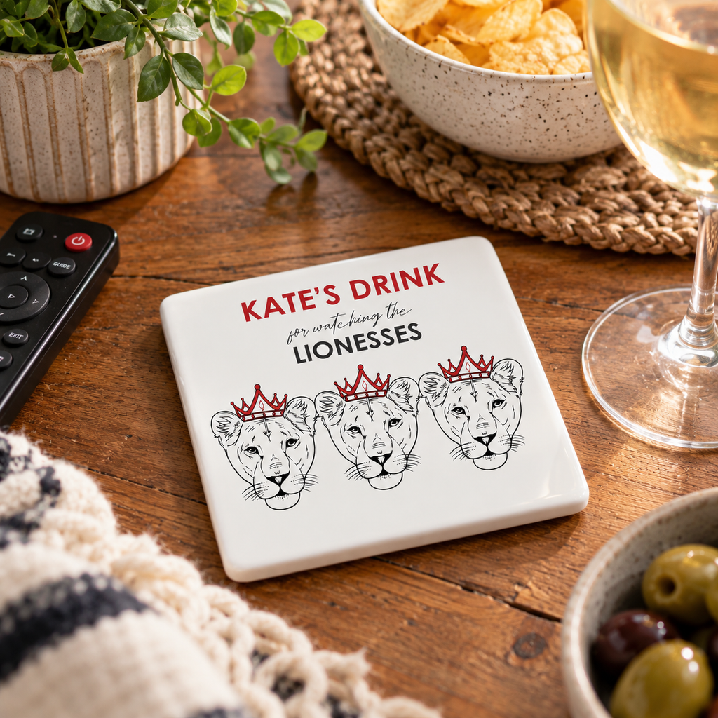 3 Lionesses Personalised Coaster