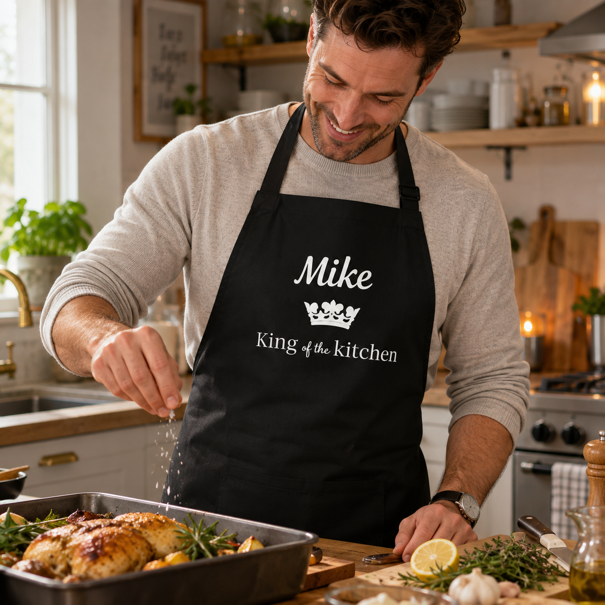 Personalised King of the Kitchen Apron