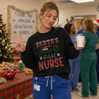 Santa's Favourite Nurse Black Christmas Jumper