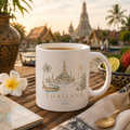 Personalised Destination Watercolour Mug, Travel Keepsake Gift