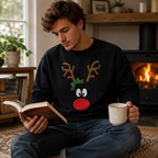Reindeer Face Christmas Jumper