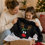 Reindeer Face Christmas Jumper