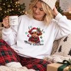 Mooey Christmas Highland Cow Jumper