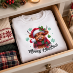 Mooey Christmas Highland Cow Jumper