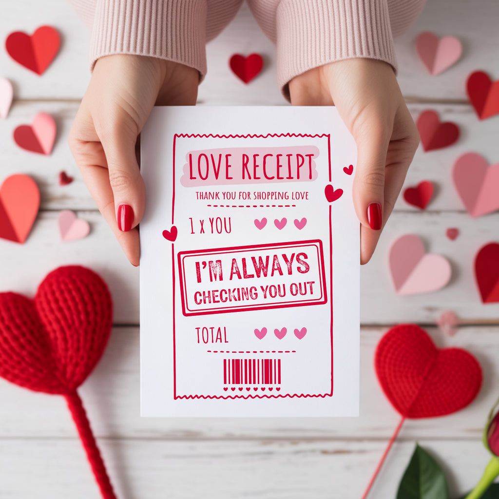 Funny 'Checking you Out' Valentine's Card