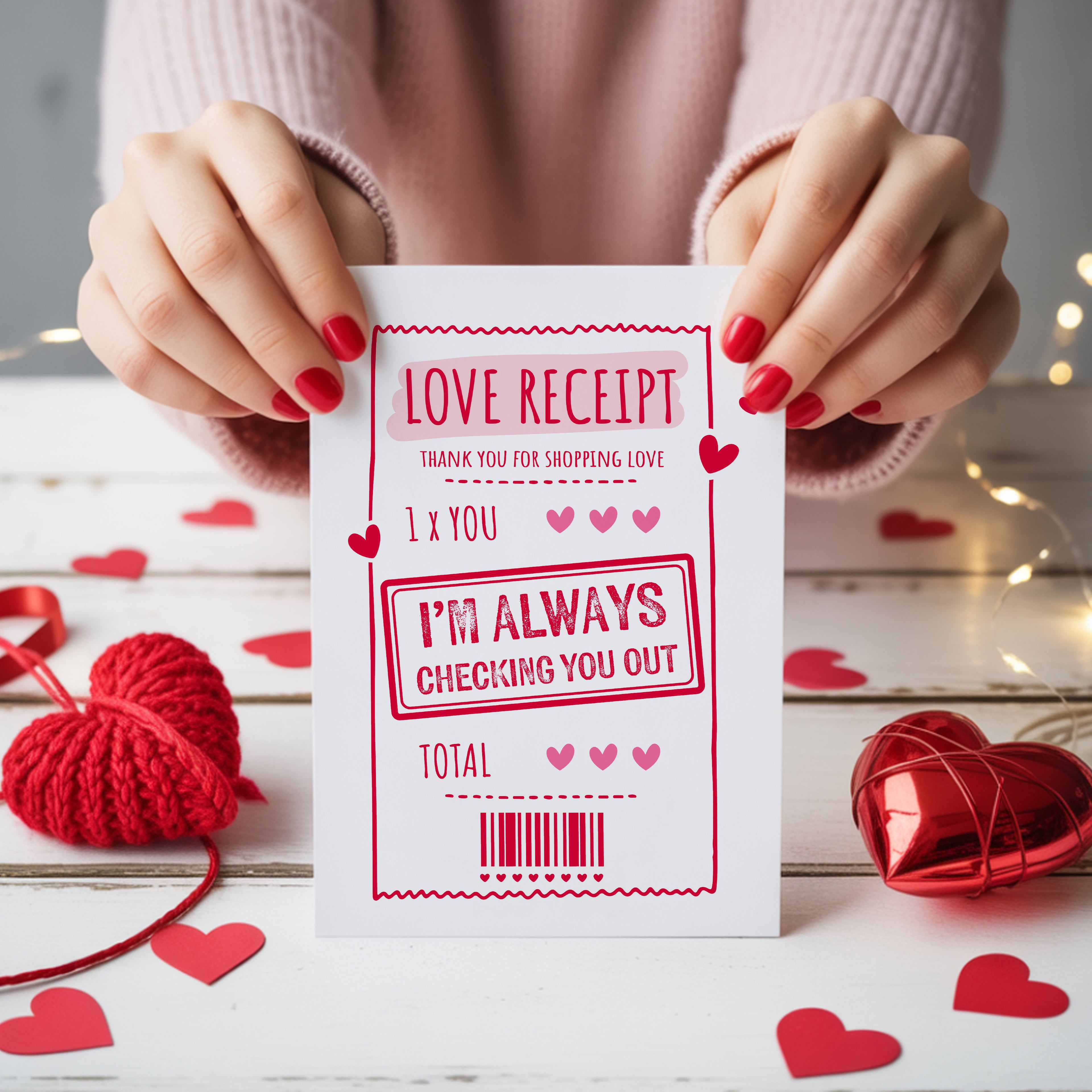 Funny 'Checking you Out' Valentine's Card