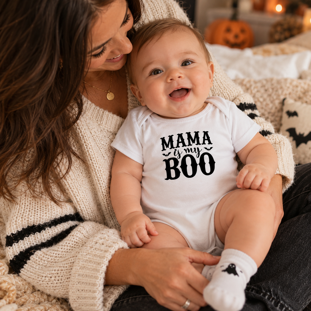 Mama Is My Boo Halloween Baby Grow