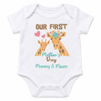 First Mother's Day Giraffe Baby Grow