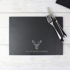 Personalised Stag Slate Placemat with personalised text, view 6