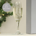 Personalised Christmas Tree Champagne Flute with personalised text, view 4