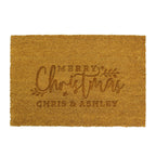 Personalised Merry Christmas Indoor Doormat with personalised text, view 4