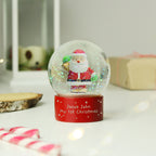 Personalised Santa Snow Globe with personalised text, view 3
