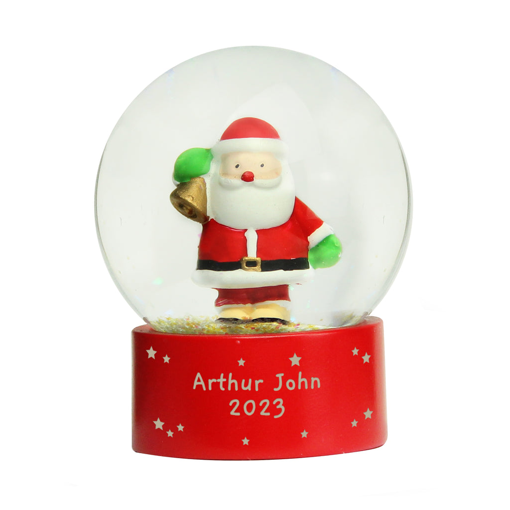 Personalised Santa Snow Globe with personalised text, view 4
