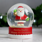 Personalised Santa Snow Globe with personalised text, view 6