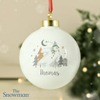 Personalised The Snowman Magical Adventure Bauble with personalised text, view 2