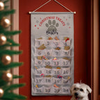 Personalised Pet Silver Grey Advent Calendar with personalised text, view 5
