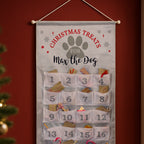 Personalised Pet Silver Grey Advent Calendar with personalised text, view 3