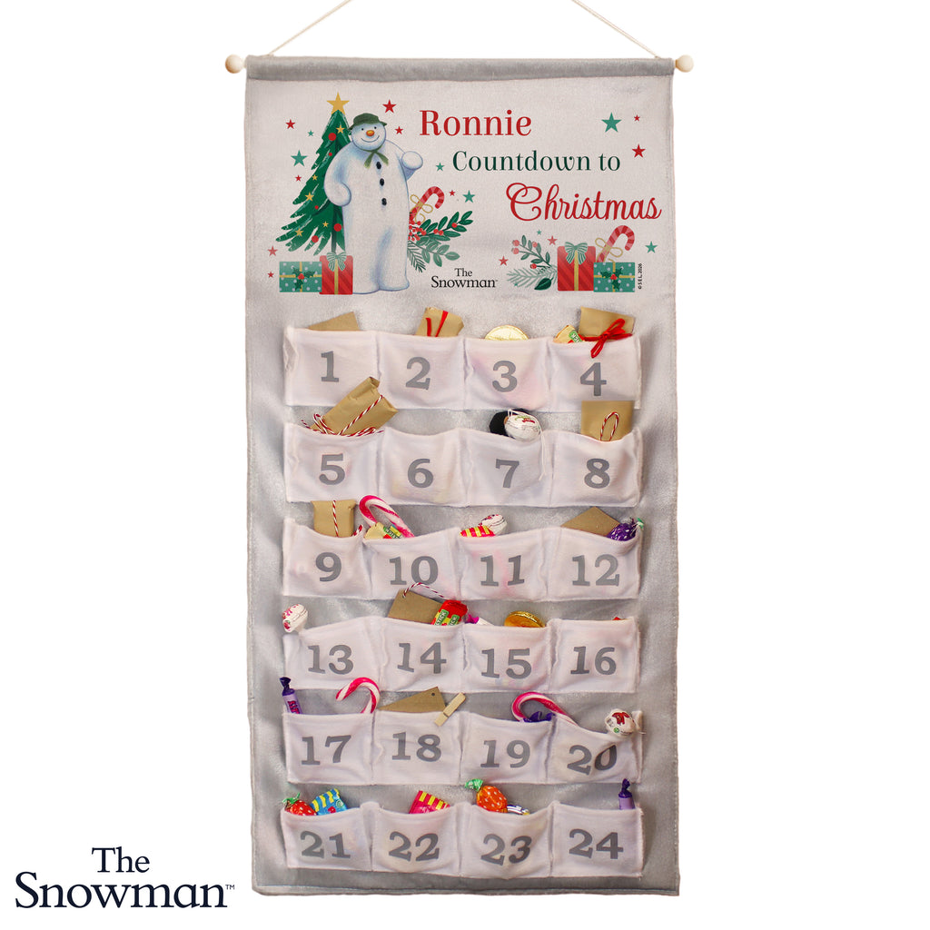 Personalised The Snowman Christmas Wishes Advent Calendar with personalised text, view 4