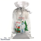 Personalised The Snowman Christmas Wishes Sack with personalised text, view 3