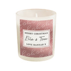 Personalised Ho Ho Ho Christmas Candle Jar with personalised text, view 3