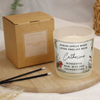 Personalised Robins Appear Memorial Candle Jar with personalised text, view 3