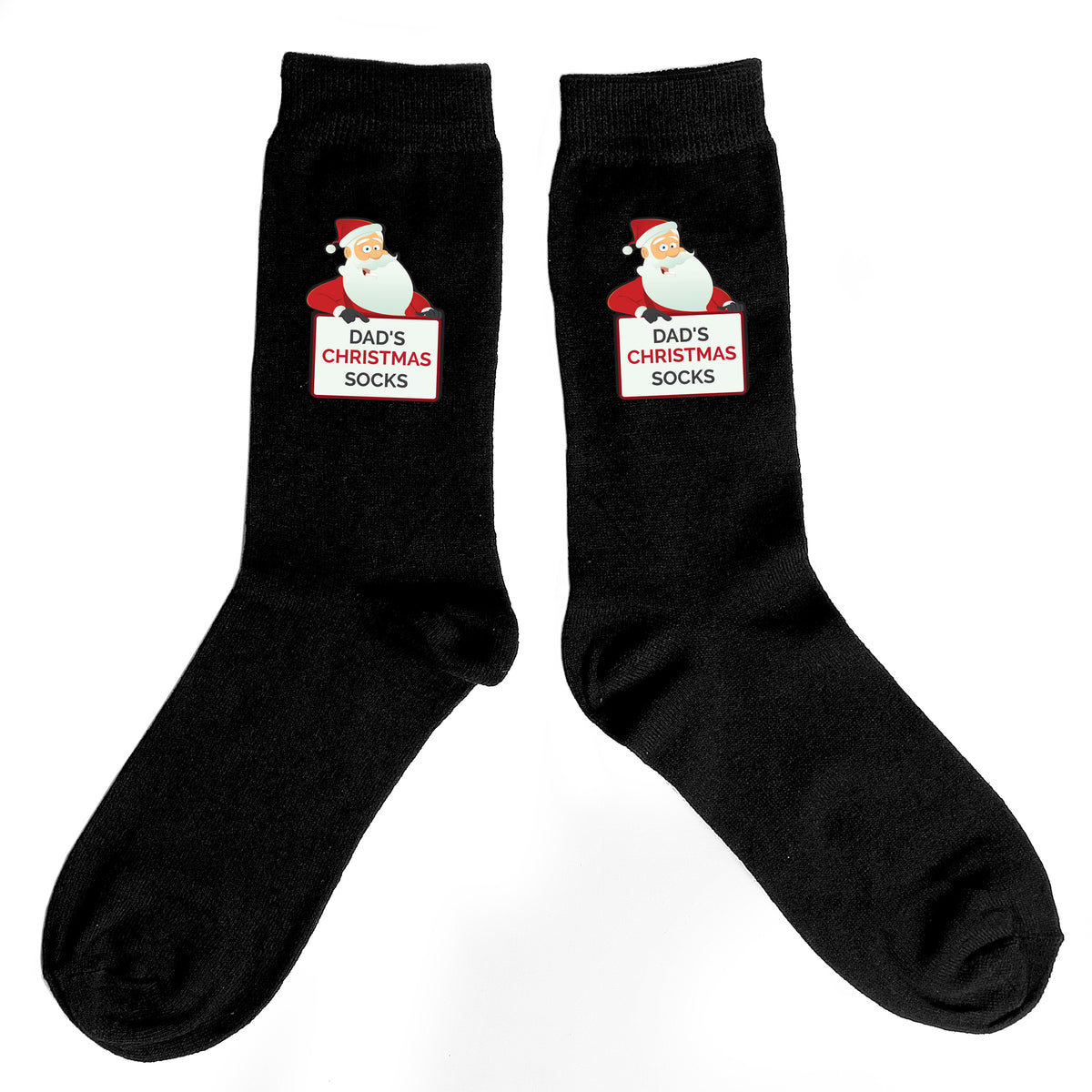 Personalised Santa Christmas Socks with personalised text, view 3