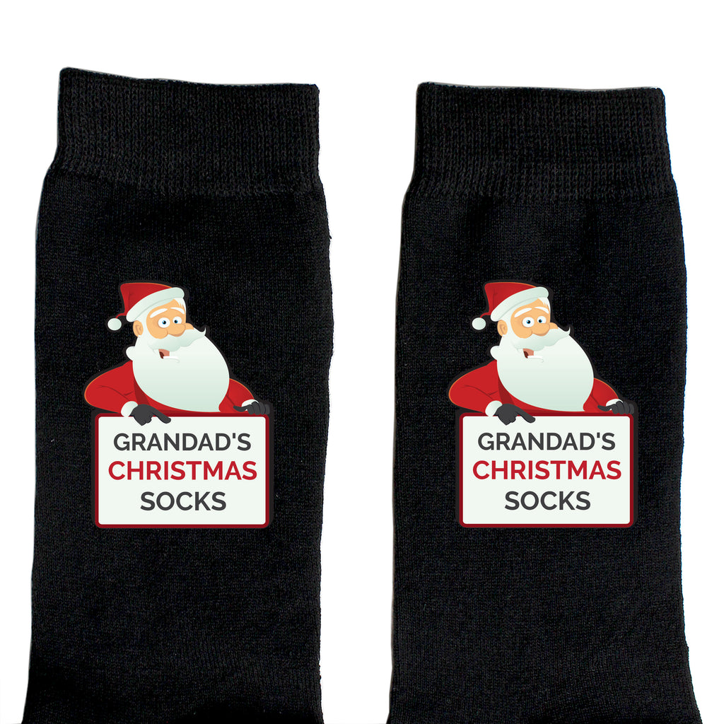 Personalised Santa Christmas Socks with personalised text, view 4
