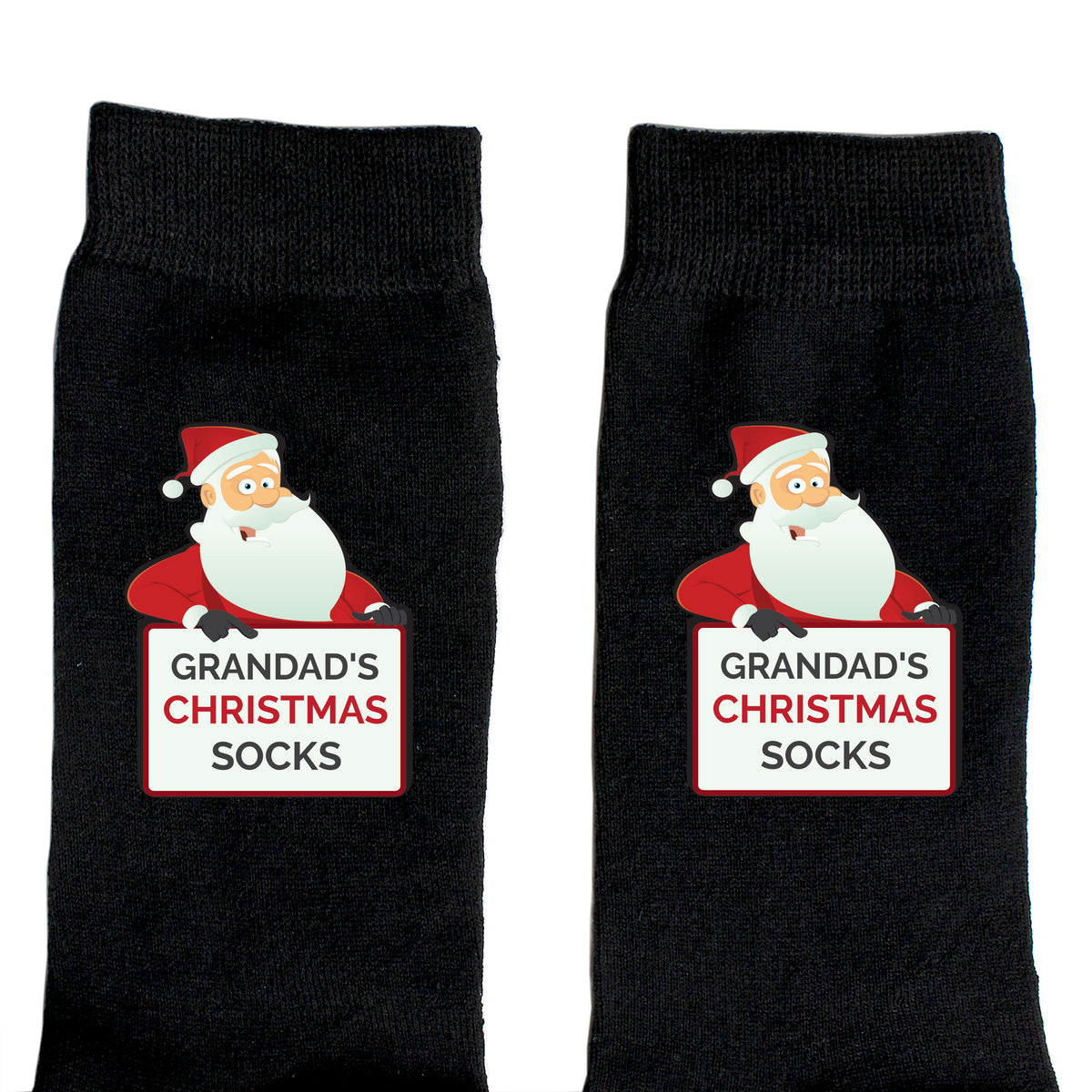 Personalised Santa Christmas Socks with personalised text, view 4