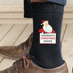 Personalised Santa Christmas Socks with personalised text, view 5