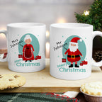 Personalised Mr & Mrs Claus Christmas Mug Set with personalised text, view 6