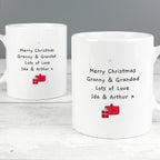 Personalised Mr & Mrs Claus Christmas Mug Set with personalised text, view 2
