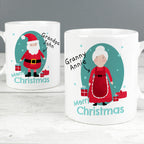 Personalised Mr & Mrs Claus Christmas Mug Set with personalised text, view 3