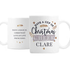 Personalised Cup Of Christmas Cheer Mug with personalised text, view 3