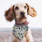 Personalised Christmas Tree Dog Bandana with personalised text, view 2