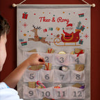 Personalised Santa Sleigh Advent Calendar with personalised text, view 4