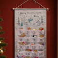 Personalised Polar Bear Advent Calendar hanging on the wall at Christmas