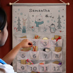 Personalised Polar Bear Advent Calendar with personalised text, view 5