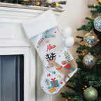 Personalised Reindeer Special Delivery Christmas Stocking with personalised text, view 4