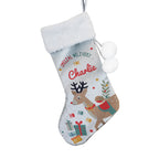 Personalised Reindeer Special Delivery Christmas Stocking with personalised text, view 3