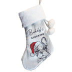 Personalised Dog Breed Christmas Stocking with personalised text, view 3