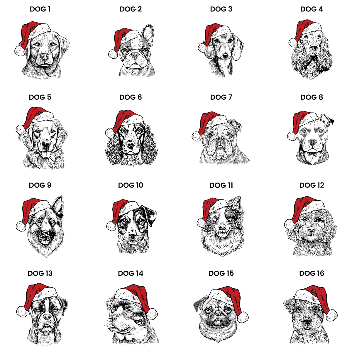 Personalised Dog Breed Christmas Stocking with personalised text, view 4