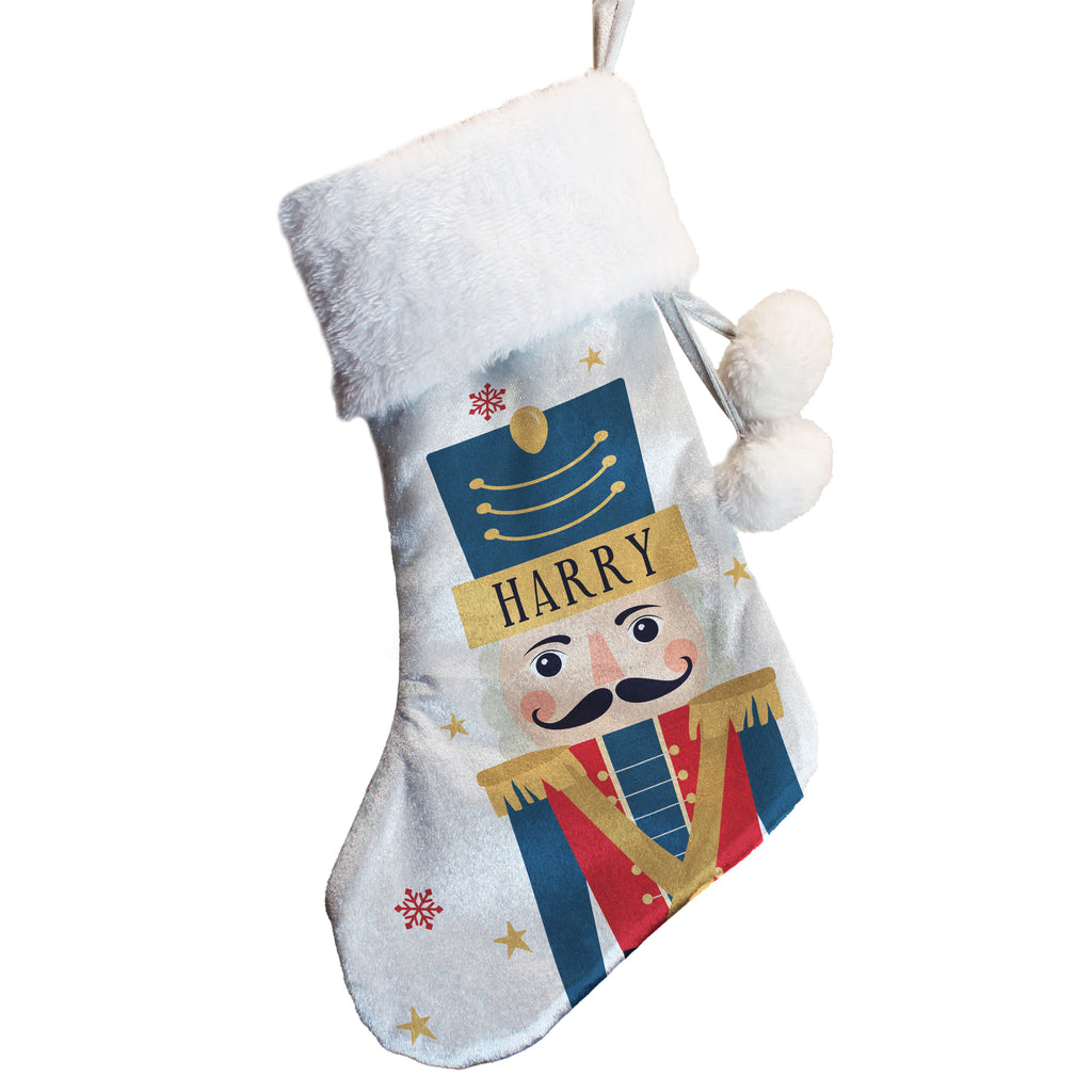 Personalised Nutcracker Christmas Stocking with personalised text, view 3