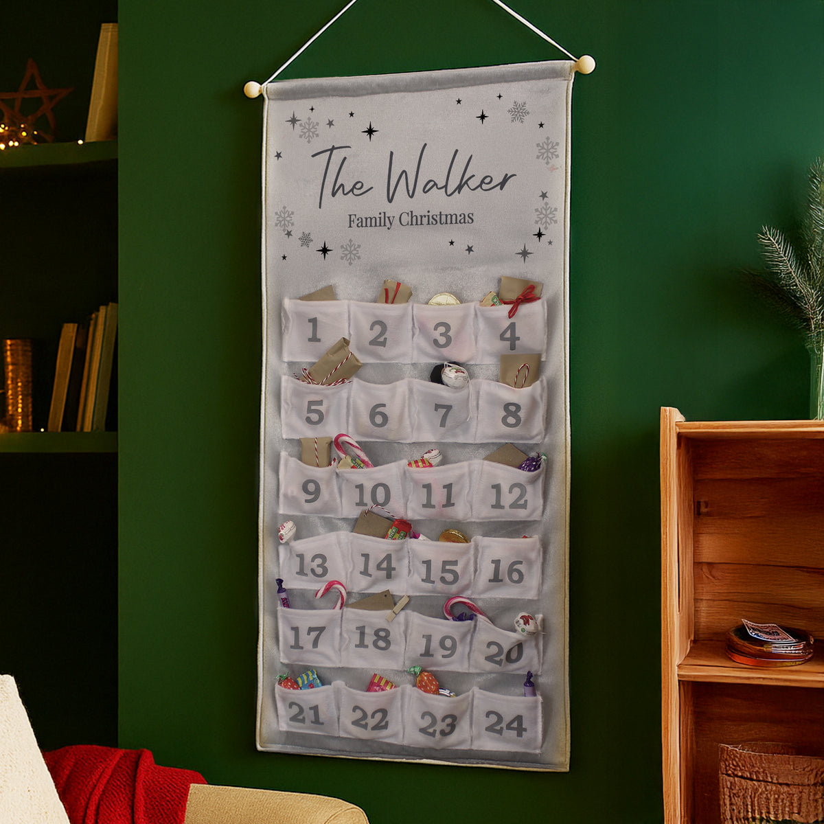 Personalised Family Advent Calendar with personalised text, view 3