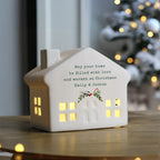 Personalised Christmas Ceramic LED House with personalised text, view 6