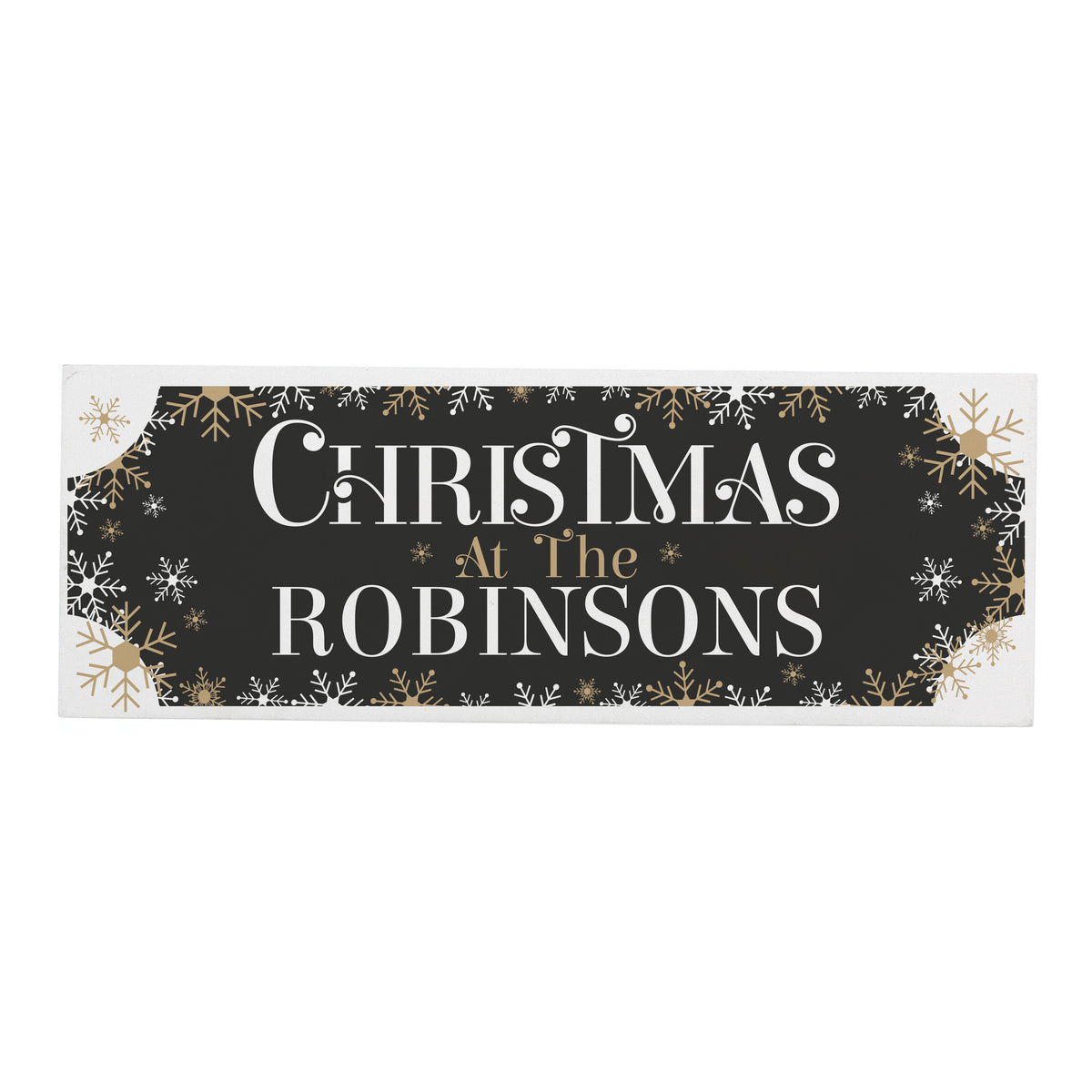 Personalised Christmas at the Family Wooden Mantel Block with personalised text, view 4