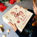 Personalised Pink Unicorn Christmas Eve Box with personalised text, view 2