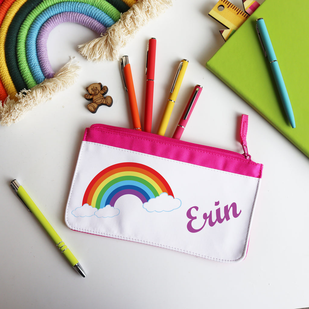 Personalised Kids Pencil Case - Rainbow